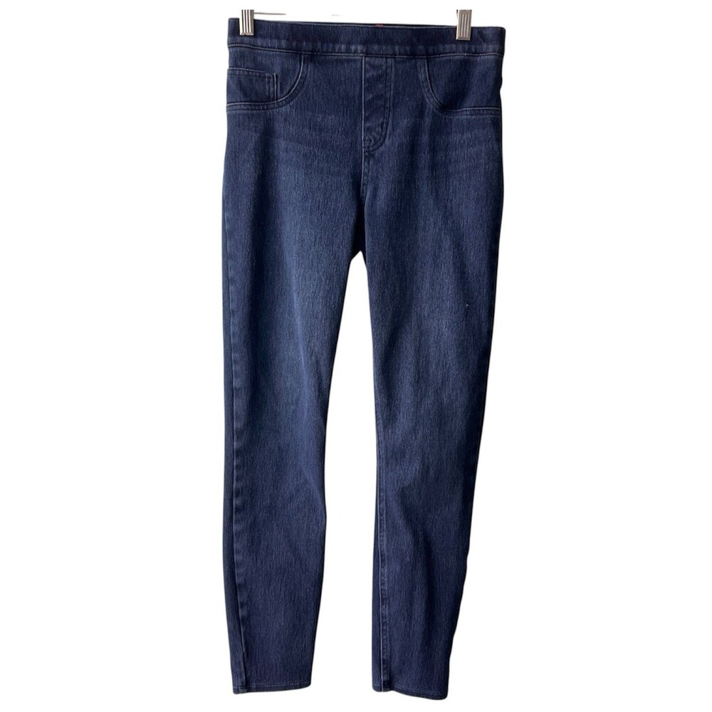 Spanx Ankle Skinny Denim Jeans Jean-ish Jegging Womens Size M Dark Wash Stretchy